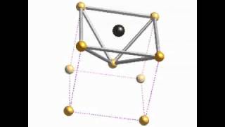 Carbon atom in octahedral interstice in ferrite in steel [upl. by Ellenet171]