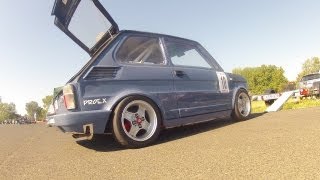 Maluch Polski Fiat 126bis Yamaha R6 engine swap time attack slalom [upl. by Martz688]