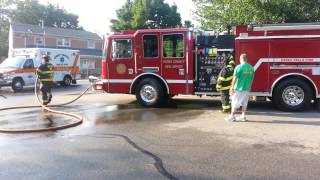 West Essex First Aid Squad Wetdown Water Fight [upl. by Nanyt]