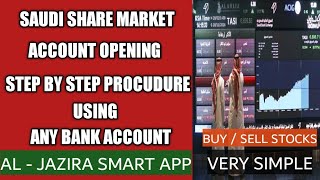 HOW TO OPEN ACCOUNT IN SAUDI SHARE MARKET  TADAWUL  STEP BY STEP PROCEDURE  THROUGH ALJAZIRA BANK [upl. by Che255]