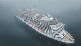 MSC BELLISSIMA 地中海榮耀號郵輪 晨霧進港 20240229 [upl. by Stearns]