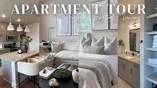 APARTMENT TOUR  MODERN amp NEUTRAL HOME DECOR  FULLY FURNISHED  LUXURY AESTHETICS  NEW 2023 [upl. by Reynold]