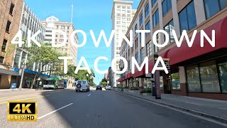 4K Drive in Downtown Tacoma  Washington USA [upl. by Redford771]