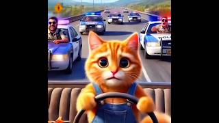 How can cat run away from police after stealing fish cats shorts catslovers viralvideo [upl. by Tran996]