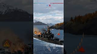 World of Warships Legends Massachusetts VS Hawke Dev Srtike worldofwarshipslegends massachusetts [upl. by Boj]