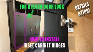 How to make cabinet doors flush  inset hinges [upl. by Torto684]