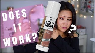 LOREAL COLORISTA SPRAY REVIEW amp DEMO  DOES IT WORK ON DARK HAIR  1 DAY COLOR  ROSE GOLD [upl. by Schreiber]