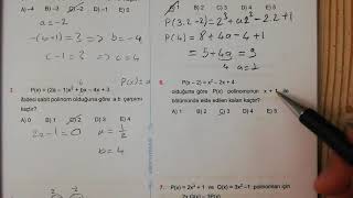 Polinomlar Test 1 Esen AYT Matematik Mavi Seri Açıklamalı Çözümleri [upl. by Cinimmod]