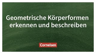 Geometrie – Formen Erkennen und Beschreiben  Cornelsen Verlag Grundschule [upl. by Zink]