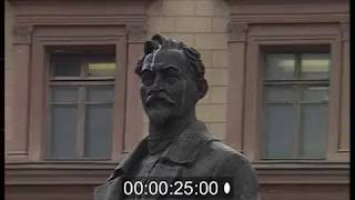 Moscow Monument of Felix Dzerzhinsky near Lubyanka Square in Moscow KGB headquarters 1990 [upl. by Pattie]