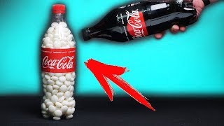 ¡ECHE COCA COLA EN UNA BOTELLA CON 1000 MENTOS  ¡EXPERIMENTO AL REVES [upl. by Euridice200]