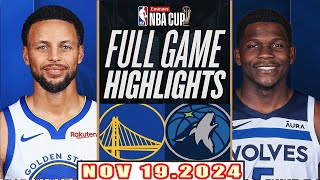 Minnesota Timberwolves vs Golden State Warriors FULL GAME Highlights Nov 192024 NBA Season 202425 [upl. by Lyret]