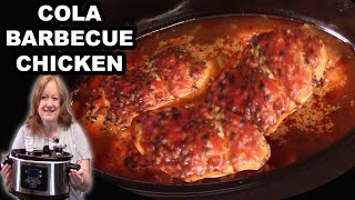 COLA BARBECUE CHICKEN in Slow Cooker A Crockpot Dump N Go Recipe [upl. by Azal]