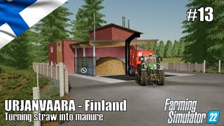 Turning straw into manure  13 URJANVAARA  Finland  FS22  PlayStation 5 [upl. by Brunella]