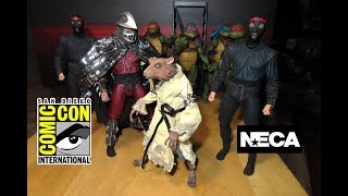 Neca SDCC 2019 Exclusive THE CAPTURE OF SPLINTER Figure 4 Pack TMNT Shredder Foot Soldier review [upl. by Ketti]