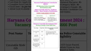 Hssc New recruitment 2024 hssc hsscexam shorts sscgd constable [upl. by Shanon870]