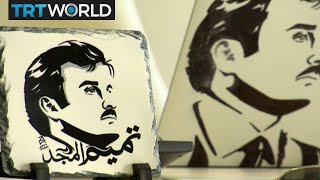 Interview with Ahmed AlMaadheed on his painting of the Qatari Emir [upl. by Lindholm]