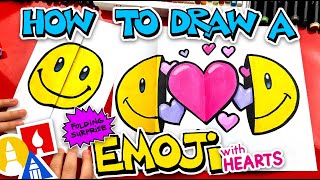 How To Draw An Emoji Folding Surprise With Hearts Inside [upl. by Icak993]