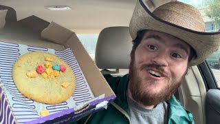 Insomnia Cookies Cap’n Crunch Berries ‘n Milk Filled Deluxe Cookie Review [upl. by Yvehc]