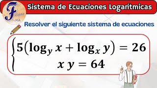 Como resolver fácilmente Sistemas de Ecuaciones Logaritmicas [upl. by Navy]