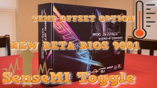 Asus X370F BETA BIOS 9001 NEW TEMP OFFSET OPTION SENSEMI PGNETWORK [upl. by Aibonez]