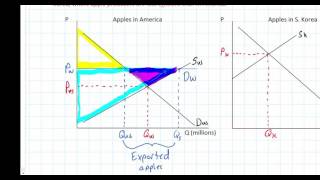 The Gains from International Trade in the Demand and Supply model [upl. by Nikoletta]