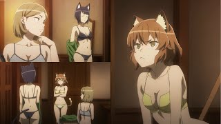 Waitress Fan Service Undress Scene  Danmachi Season 5 Episode 2 [upl. by Eislel]