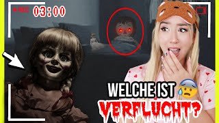 Erkenne die verfluchte ANNABELLE PUPPE welche BEWEGT sich bei OVERNIGHT CHALLENGE um 3 Uhr Nachts [upl. by Llamaj]