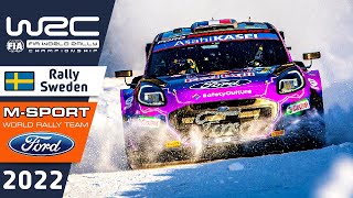 MSport Ford WRC Rally Highlights  WRC Rally Sweden 2022  Day 2  Ford Puma Rally1 Rally Car [upl. by Lunsford]