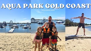 AQUA PARK FUN ON THE GOLD COAST  BROADWATER goldcoast aquapark beach [upl. by Mamie]