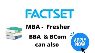 Factset Recruitment MBA BCom ampBCom jobsindeed [upl. by Gradeigh]