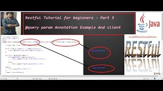 restful web services example in java Third Examplequery param Annotaion [upl. by Anik]