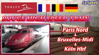 5x THALYS  Paris Gare du Nord → KölnCologne Hbf Passengers View [upl. by Hubie]