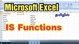 ExcelIS functionsistextis numberisblankis erroriserrislogicalisnontext [upl. by Anat]