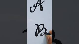 cursive cursivewriting calligraphyhandwriting abcd handwriting art [upl. by Yxel]