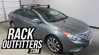 Hyundai Sonata with Yakima BaseLine JetStream BLACK Roof Rack 20112014 [upl. by Elohcim]