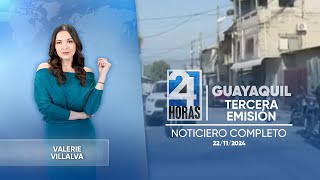 Noticiero de Guayaquil Tercera Emisión 22112024 [upl. by Cocke]