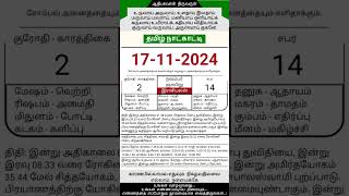 Today Tamil Calendar l Rasi palan l November 17 2024 l tamilcalendar tamilcalendar2024 [upl. by Jacobson551]