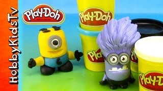 Make PLAYDOH Minion Stuart Despicable ME Yellow Minion HobbyKidsLand [upl. by Zeret]