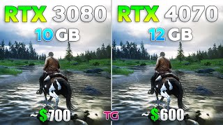 RTX 4070 vs RTX 3080  Test in 10 Games [upl. by Yemane]