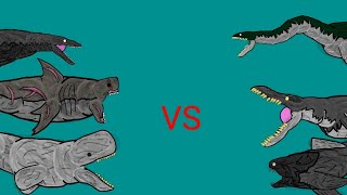 Megalodonleviathanmosasaurus vs liopleurodonDunkleosteus plesiosaurus​ [upl. by Lamhaj167]