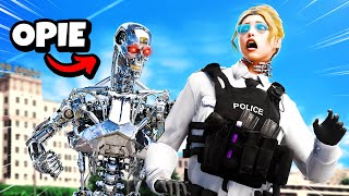 THE TERMINATOR Hunts Down Cops In GTA 5 RP [upl. by Neyu]