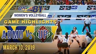 UAAP 81 WV ADMU vs UP  Game Highlights  March 10 2019 [upl. by Madelina]