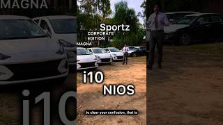 i10 nios maga comparison 2024 magna vs corporate edition vs sport first on YouTube [upl. by Domini]