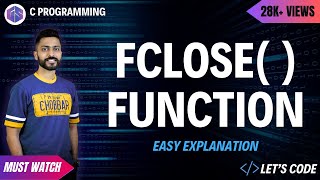 fclose in file handling  C Programming [upl. by Pyotr938]