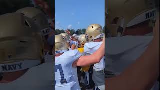 Navy football team erupts when teammates sister wins Olympic gold medal shorts [upl. by Htabazile]