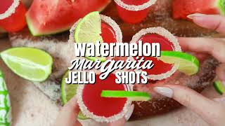 Easy Watermelon Margarita Jello Shots Recipe [upl. by Wager]