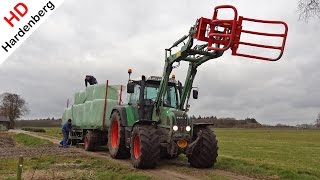 Fendt Farmer 412  Collecting bales  Bronkhorst  Uddel  Netherlands  2015 [upl. by Knepper27]