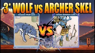 3 Star Wolf Card vs Archer Skeleton Card  Ragnarok Origin Global [upl. by Camala264]