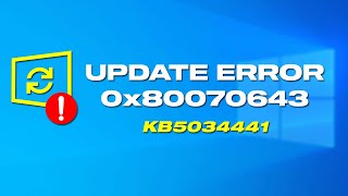 Windows 10 Update Error 0x80070643  KB5034441 Update Fails To Install [upl. by Notnirb]